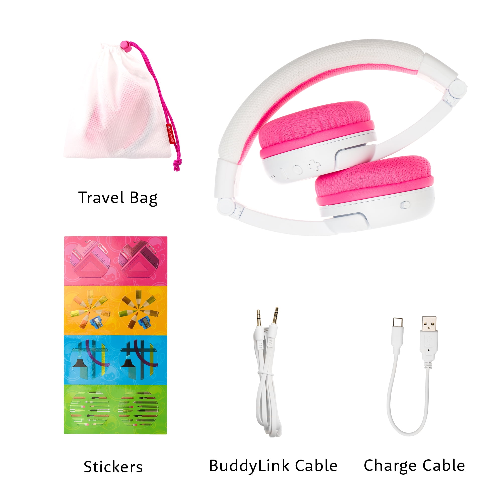 BuddyPhones School+ Wireless, On-Ear Bluetooth Foldable Kids