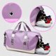 thumbnail image 4 of Bolsa de lona grande, bolsa de lona con compartimento para zapatos, bolsillo húmedo, bolsa de lona impermeable para gimnasio para mujeres y hombres, bolsa de fin de semana Oxford para fitness, camping JFHHH pequeña, 4 of 5
