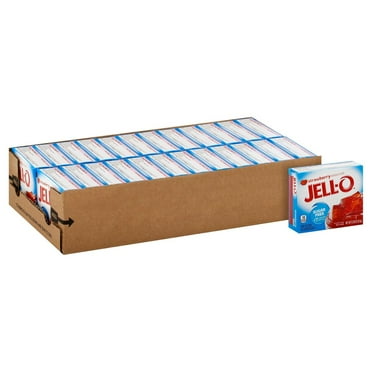 Jell-O Sugar Free Gelatin Dessert, Strawberry, 0.3 Ounce Pack of 24-717261804