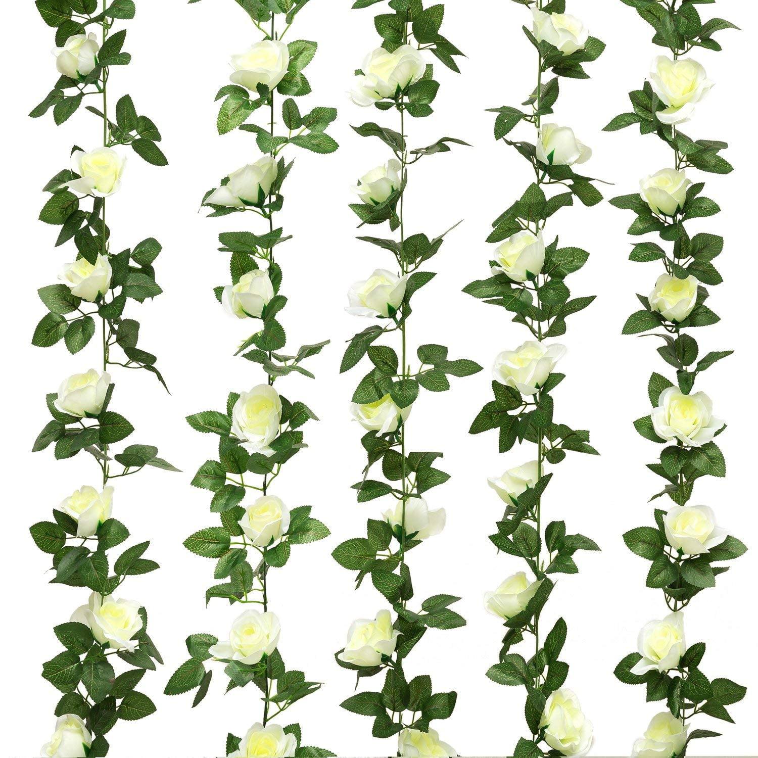 TINGOR Artificial Flower Rose Vine Garland, 8FT/Piece 2 ...