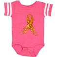 thumbnail image 3 of Inktastic Leukemia Awareness with Orange Ribbon Made of Hearts Boys or Girls Baby Bodysuit, 3 of 5