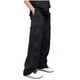 thumbnail image 2 of Pantalones largos para hombre, informales, de otoño, de color liso, con cintura elástica, de poliéster, 2 of 4