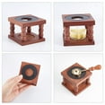 thumbnail image 3 of Wax Seal Stamp Set with Wood Wax Furnace and Wax Sticks Melting Spoon Tool Coconut Brown 65x65.5x51mm, 3 of 7