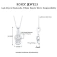 thumbnail image 4 of Rosec Jewels Lab Created Diamond Knot Necklace - 2 Stone Necklace with Chain - Ready to Gift for Christmas, 925 Sterling Silver, 4 of 6
