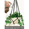 thumbnail image 3 of Shineloha 43 inches Hanging Planter Large for 12 inch Pot (Extra Long & Extra Large) | Macrame Plant Hanger, Plant Hanger Indoor | NO Plant/Pot Included (Black), 3 of 8