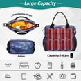 thumbnail image 3 of Whales on Space Cooler Bag Lunch Bag Soft Cooler Cooling Tote Insulated Lunch Box for Adult Men Women, 3 of 5