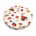 thumbnail image 1 of Disketp Autumn Maple Leaf with Hedgehog Funda Redonda para Taburete, Funda de Cojín para Silla de Bar Suave y Elástica-13 inch, 1 of 7