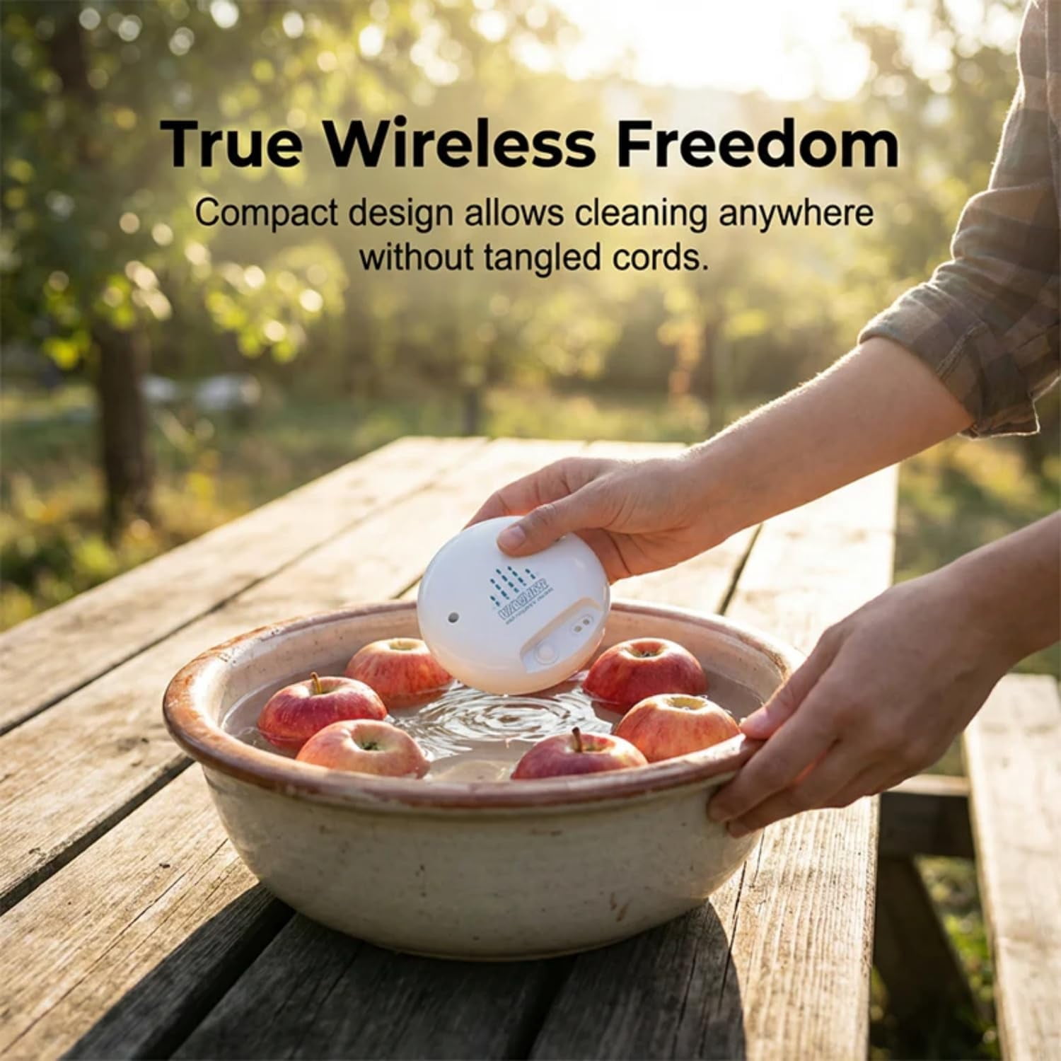 Portable Ultrasonic Fruit & Vegetable Washer – Fruit and Vegetable Washing Machine, Wireless Fruit Cleaner Machine for Washing Fruits, Vegetables, Rice, Meat (1)