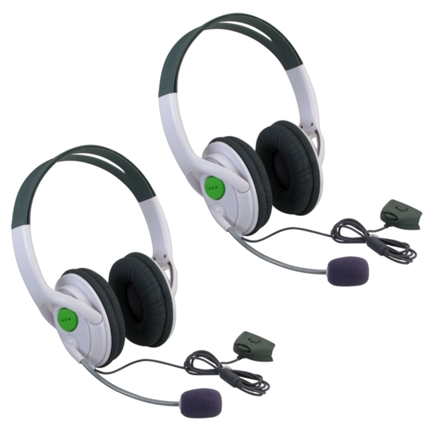 Insten 2 Packs Live Gaming Headset Headphone with Microphone Mic for XBOX 360 Slim / XBOX 360