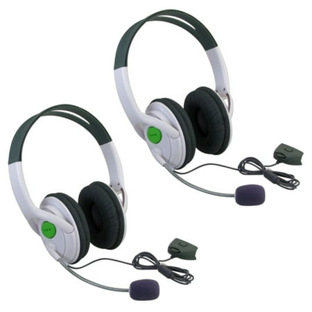 Insten 2 Packs Live Gaming Headset Headphone With Microphone Mic for XBOX 360 Slim / XBOX