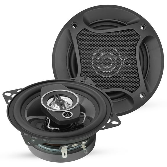 5Core 4” Car Speaker Pair 250W 4Ohm 2 Way Coaxial Speaker w Super Tweeter Universal Fit for Vehicle