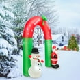 thumbnail image 3 of Decoración de patio de arco de Papá Noel y muñeco de nieve inflable de Navidad de 8 pies Genérico Decoración navideña, 3 of 7