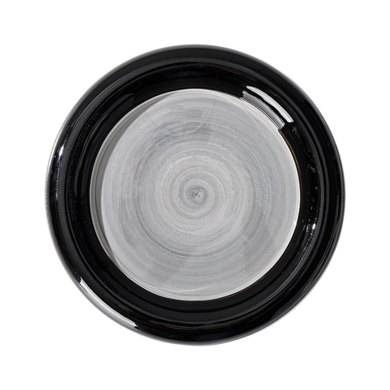 Ceramic Cat Bowl Wide and Flat Dish Durable Stable Cat Food Dish Cat Plates for Small and Medium Pet Cats Small Animals Puppy , Round Large