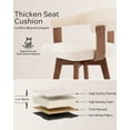 thumbnail image 4 of EYYTHUNG Swivel Bar Stools Set of 6, Modern Curved-Back 26-Inch Counter Barstools with Armrests, Wooden Stools for Kitchen Island & Home Bar Seating, Brown/Beige Chenille, 4 of 8