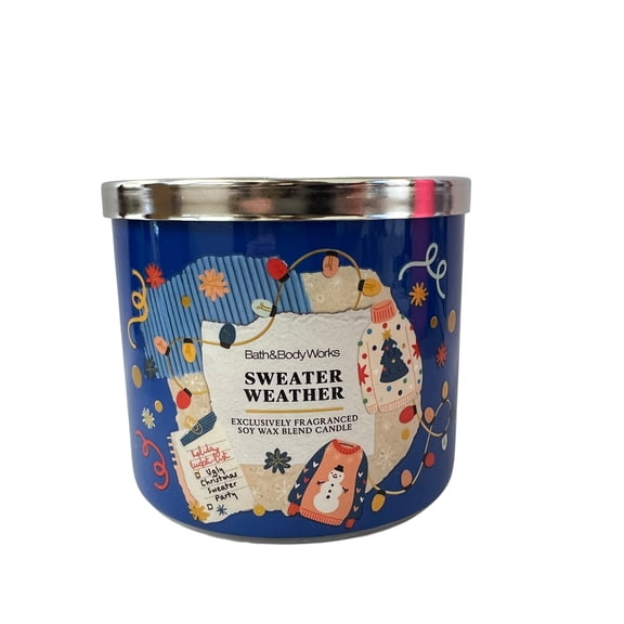 Bath & Body Works 3 Wick Sweater Weather Scented Candle 14.5 oz