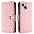 thumbnail image 7 of for iPhone 14 Wallet Case, Elegant Card Holder Cash Slot PU Leather Kickstand Wrist Strap Wallet Shockproof Protective Flip Women Girls Case Cover for iPhone 14, Pink, 7 of 7