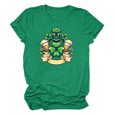 thumbnail image 3 of Guluxicc T-Shirts for Women Casual Crewneck Short Sleeve Shirt St Patrick Day Shamrock Graphic Printed Pullover Tops, L, 3 of 3