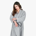 thumbnail image 5 of Tirrinia Women's Plush Soft Robe - Fluffy, Warm, and Fleece Sherpa Shaggy Bathrobe for Ultimate Comfort, Machine Washable, Large Size, Grey, 5 of 7