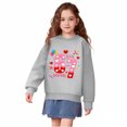 thumbnail image 2 of Toddler Girl Sweatshirts Valentines Day Creative Graphic 67 Sweatshirt Long Sleeve Pullover Tops Warm Fall Winter Clothes Girls Clothes Size 2-3 Years, 2 of 5