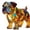 A, variant on Pet Collection Stained Glass Lamp -Dogs Vintage Resin Night Light, USB LED for Bedroom, Living Room & Office Decor (Bulldog)