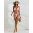 thumbnail image 5 of DARING DIVA Women's Push Up Halter Bikini Sets X-Small Pink, 5 of 6