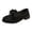 Black, variant on Rokment Womens Bow Ballet Flat Dress Shoes for Bride Wedding Trendy Casual Lined Bowknot Low Heel Slip on Walking Penny Loafers Black Size 6