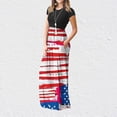 thumbnail image 4 of QIPOPIQ Robes pour Femmes avec Poches Manches Courtes Tendance Imprimé Jour de l'Indépendance Robe d'Été Longue Vacances 2023 Offres, 4 of 7