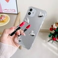 thumbnail image 4 of iPhone 11 Mirror Case Flexible Cute Heart Soft Silicone Clear Makeup Mirror Women Girls Shockproof Protect Cover Case for iPhone 11, 4 of 16
