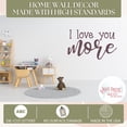 thumbnail image 3 of I Love You More Quote Decals for Wall - Die-Cut Vinyl Wall Art - Family Quotes Wall Decor - Wall Decals for Bedroom - Matte Vinyl Wall Decal Sayings, 33x20-Inch, Eggplant, 3 of 5