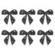 thumbnail image 1 of Uxcell 6-Pack Parches de Strass en Forma de Lazo de 6cm Adhesivos Negros para DIY/Ropa/Zapatos/Bolsas, 1 of 7