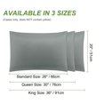 thumbnail image 6 of PiccoCasa Pillowcases 2Pcs, Viscose from Bamboo with Zipper Dark Gray Queen, 6 of 7
