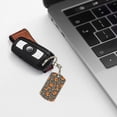 thumbnail image 5 of Wukai Fox And Mushroom Print Rectangular Metal Keychain: Sleek and Durable Key Ring for Securely Holding Keys Perfect for Everyday Use, 5 of 5