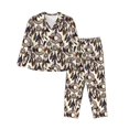 thumbnail image 1 of Balery Dreamcatcher Conjunto de Pijama con Estampado para Mujer, Conjunto de Dos Piezas con Manga Larga, Ropa de Dormir Suave con Bolsillos, Pijamas Cómodos-Small, 1 of 7