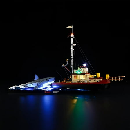 LED Light Kit for Lego 21350 Jaws Set,Compatible with Lego 21350 Building Blocks Model(Not Include Blocks Set)