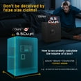 thumbnail image 4 of SRWTRCHRY 0.44 Cu.ft. Safes,Fire and Water Resistant Safe Box with Digital Keypad and Alarm System,H 7.87", 4 of 15