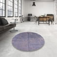 thumbnail image 4 of Ahgly Company Machine Washable Indoor Round Industrial Modern Dark Goldray Area Rugs, 7' Round, 4 of 7