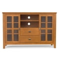 thumbnail image 2 of Simpli Home Artisan 53 inch Wide Solid Wood Tall TV Stand in Honey Brown For TVs up to 60 inches, 2 of 12