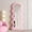 Pink, variant on BOJOY Full Length Mirror, 63" x 24" Wall Mirror, Flannel Wrapped Wooden Frame Floor Mirror, Irregular Wavy Mirror Hanging or Leaning Against Wall for Cloakroom/Bedroom/Living Room - Green