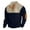 Dark Blue, variant on DDAPJ pyju Mens Corduroy Sweatshirts Mock Neck Pullover Sweaters with Elbow Patches Lapel Collar Button Up Long Sleeve Henley Sweatshirt Dark Blue XXXL