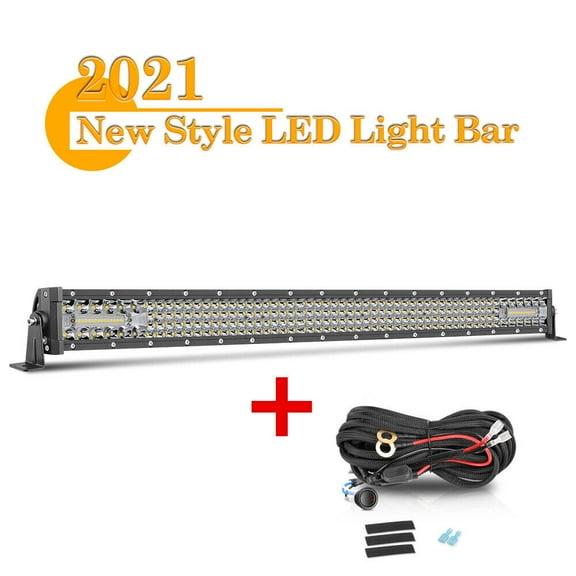 30" 1150W Quad/Tri Row LED Work Light Bar Spot Flood Combo Off Road Driving Wire