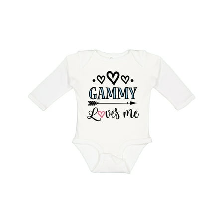 

Inktastic Gammy Loves Me Grandchild Gift Baby Girl Long Sleeve Bodysuit