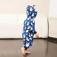 thumbnail image 5 of Odeerbi Matching Family Christmas Pajamas Sets Hooded Onesie Sleepwear Boys Girls Cute Xmas Snowman Snow Print Plush Jumpsuit Family Parent-Child Wear Loungewear Sleepwear Jammies for Kids, 5 of 6