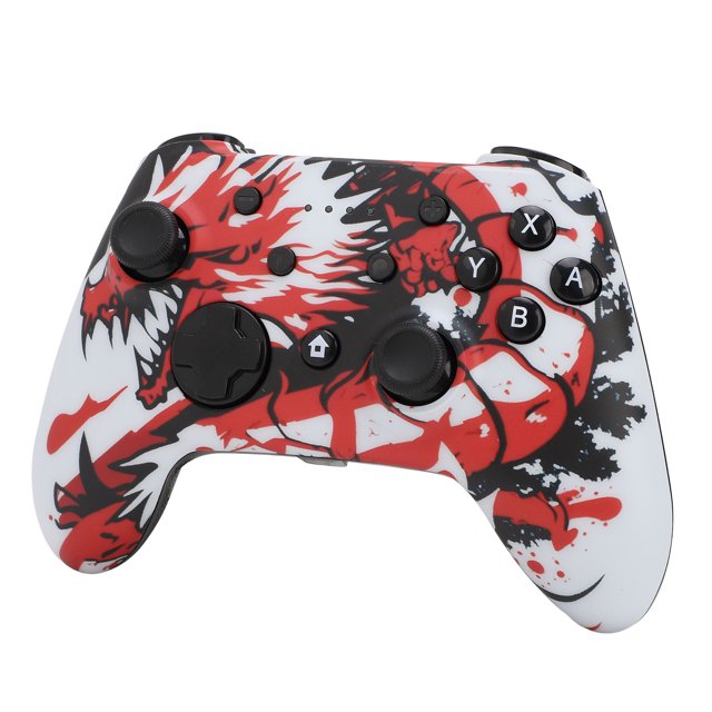 Controller, 3D Joystick Rechargeable Burst Function Game Controller 6 Axes Gyroscope Sweat Proof for Console