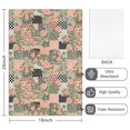 thumbnail image 2 of 2 Pcs Pioneer Flower Floral Print Pattern Kitchen Towels, Funny Microfiber Dish Towel Set, 18" X 26" Tea Towels, 2 of 6