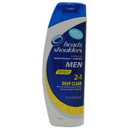 Deep Clean Head and Shoulders Deep Clean 2-in-1 Pellicules shampooing et revitalisant pour les hommes 13,5 Oz Fl