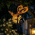 thumbnail image 3 of Brixlen Yellow Solar Wrought Iron Bee Hanging Light, Waterproof LED Garden Ornament Lamp, Solar Powered Hanging Decor for Yard Patio Porch Tree Outdoor Decorations, 3 of 4