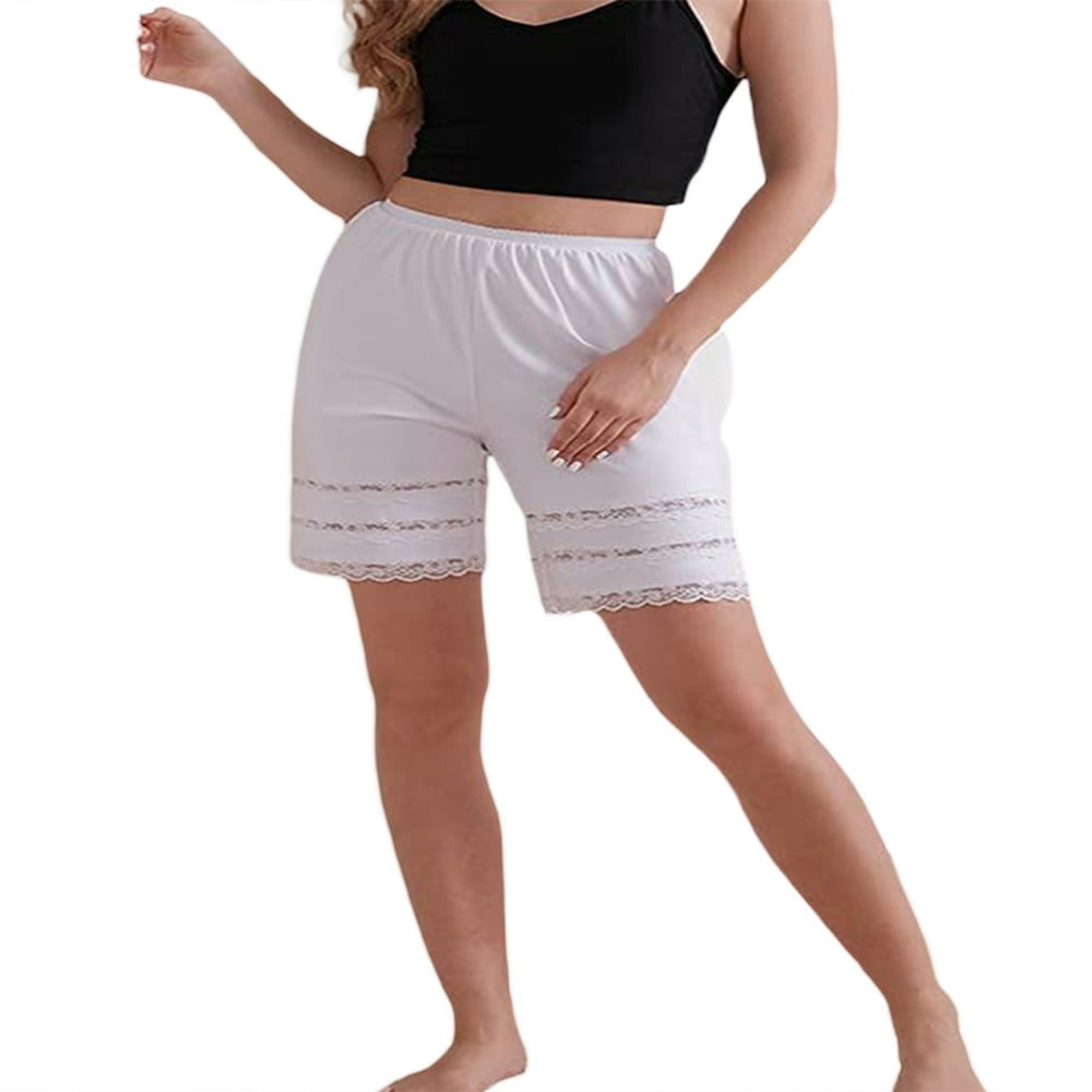 CHOK Women Culottes Slip Elastic Waist Lace Snip-it Pettipants