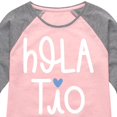 thumbnail image 3 of Instant Message - Hola Tio - Toddler & Youth Girls Raglan Graphic T-Shirt, 3 of 6