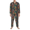 thumbnail image 3 of Sikiie Mushrooms And Flowers Mens Pajama Set, Soft Warm Long Sleeve Sleepwear, Cozy Button-Down Pjs for Men-Large, 3 of 7