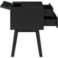 thumbnail image 2 of Maklaine Contemporary Wood 24''H x 18''W x 15''D Black Night Stand, 2 of 3